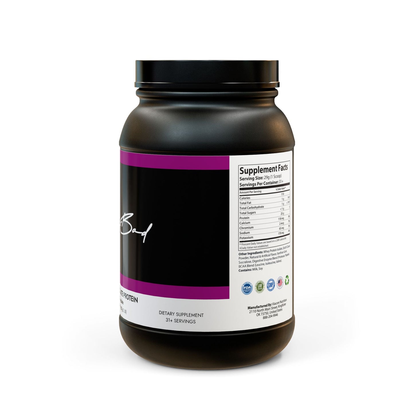 Hella Bad Whey Isolate Protein (907g, 2lb)